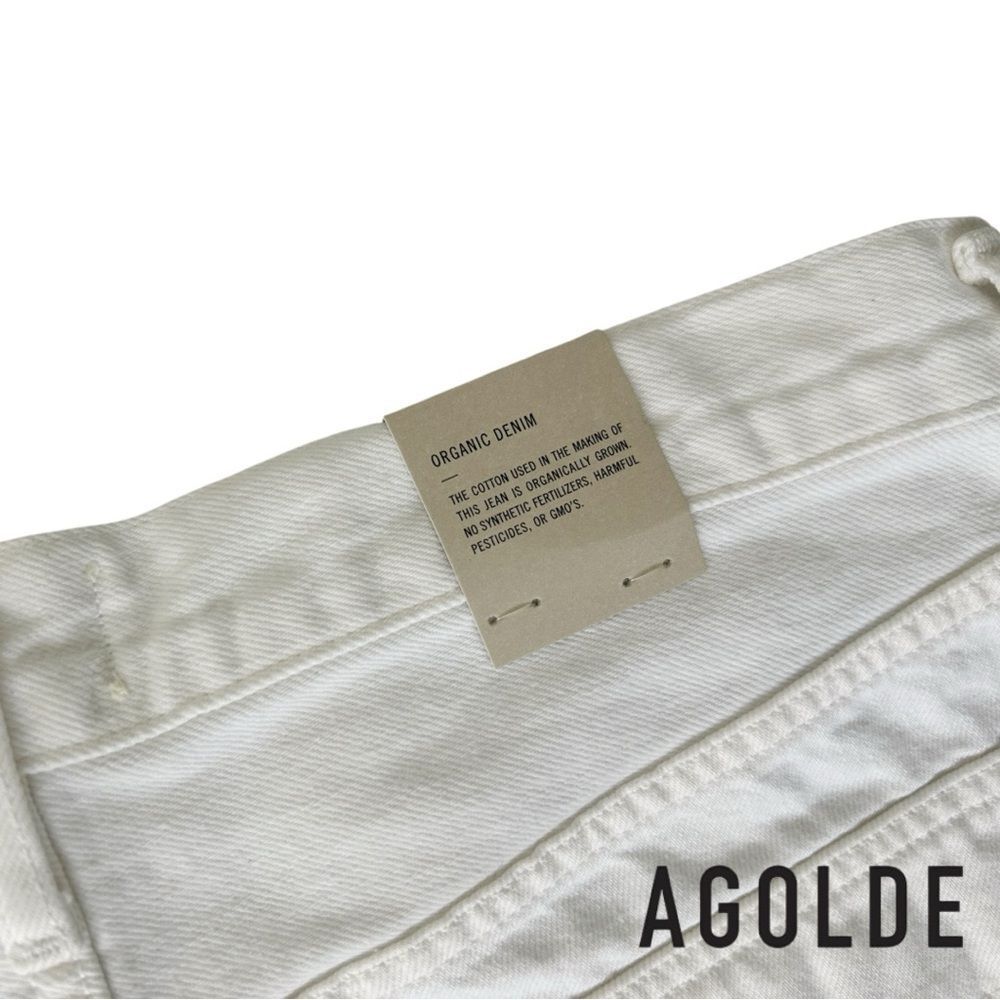 AGOLDE **NWT** Cooper High-Rise Denim Cargo Pants in Milkshake White - Picture 11 of 13
